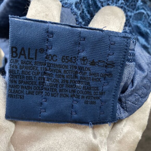 NWT BALI Lined Support Underwire Bra 40C Blue Lace Lightly Lined - Picture 9 of 9